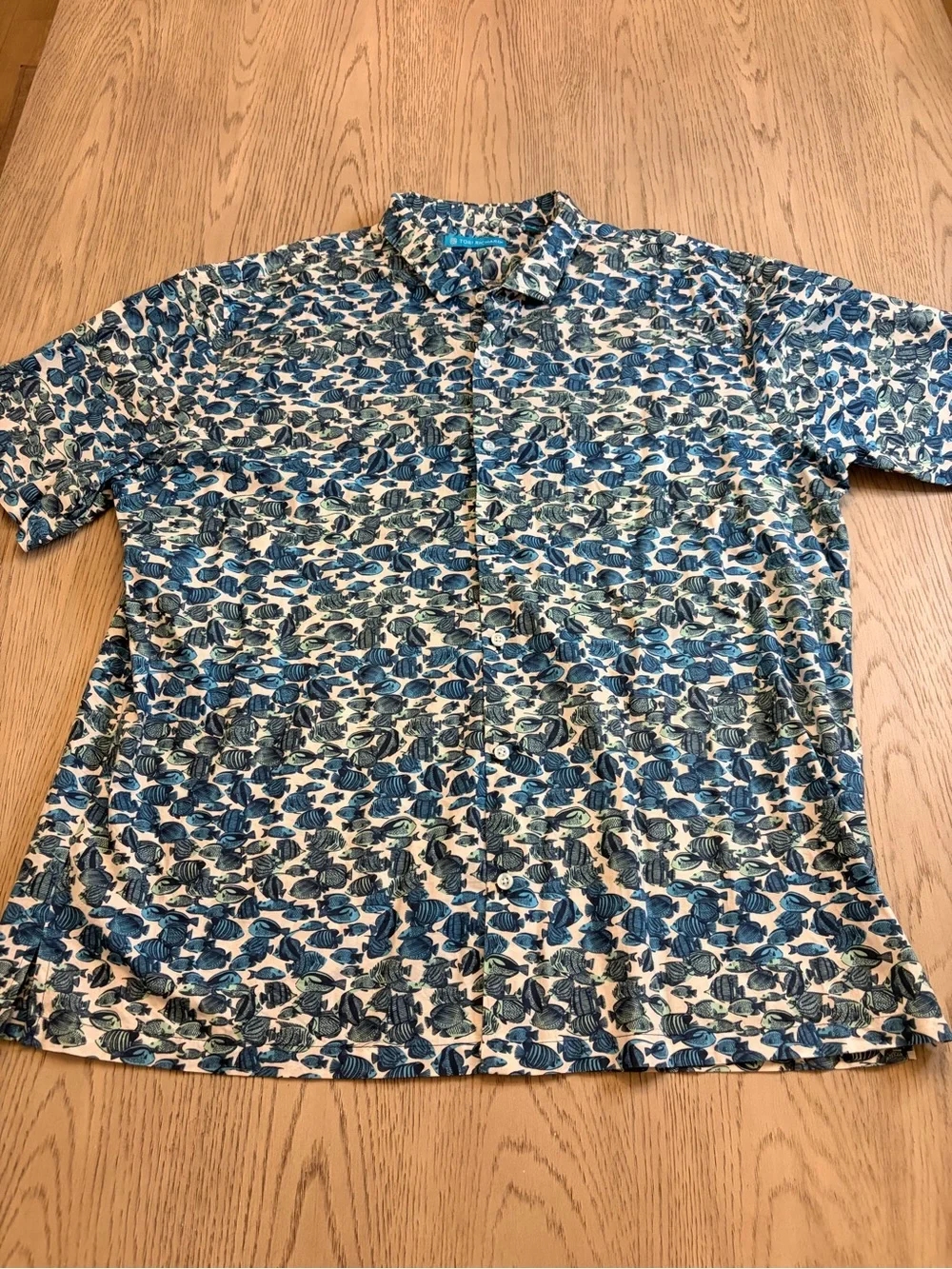 NWOT Men’s Tori Richard Fish Shirt Size 2X - Picture 1 of 7